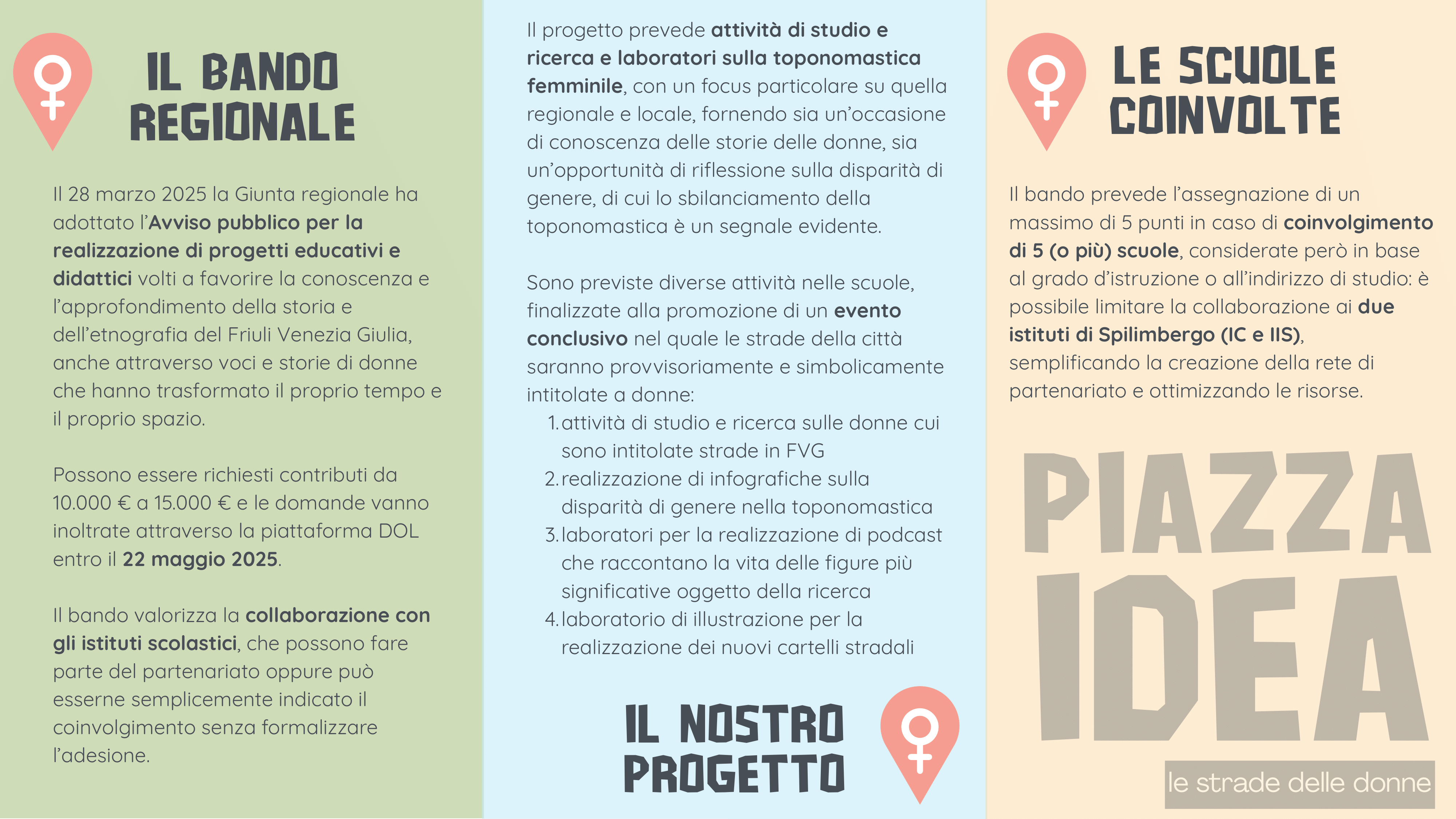 Laboratori del progetto Piazza Idea a Spilimbergo